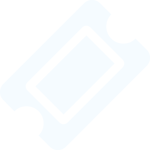 Gray ticket icon with a rectangular cutout in the center.